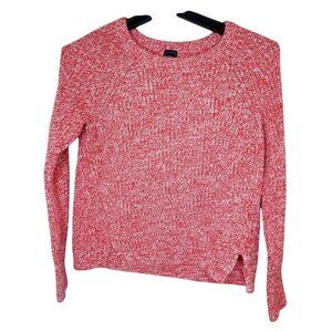 High Slit Shak Rose Bush Gap Ribbed Knit Medium Women Cotton Sweater